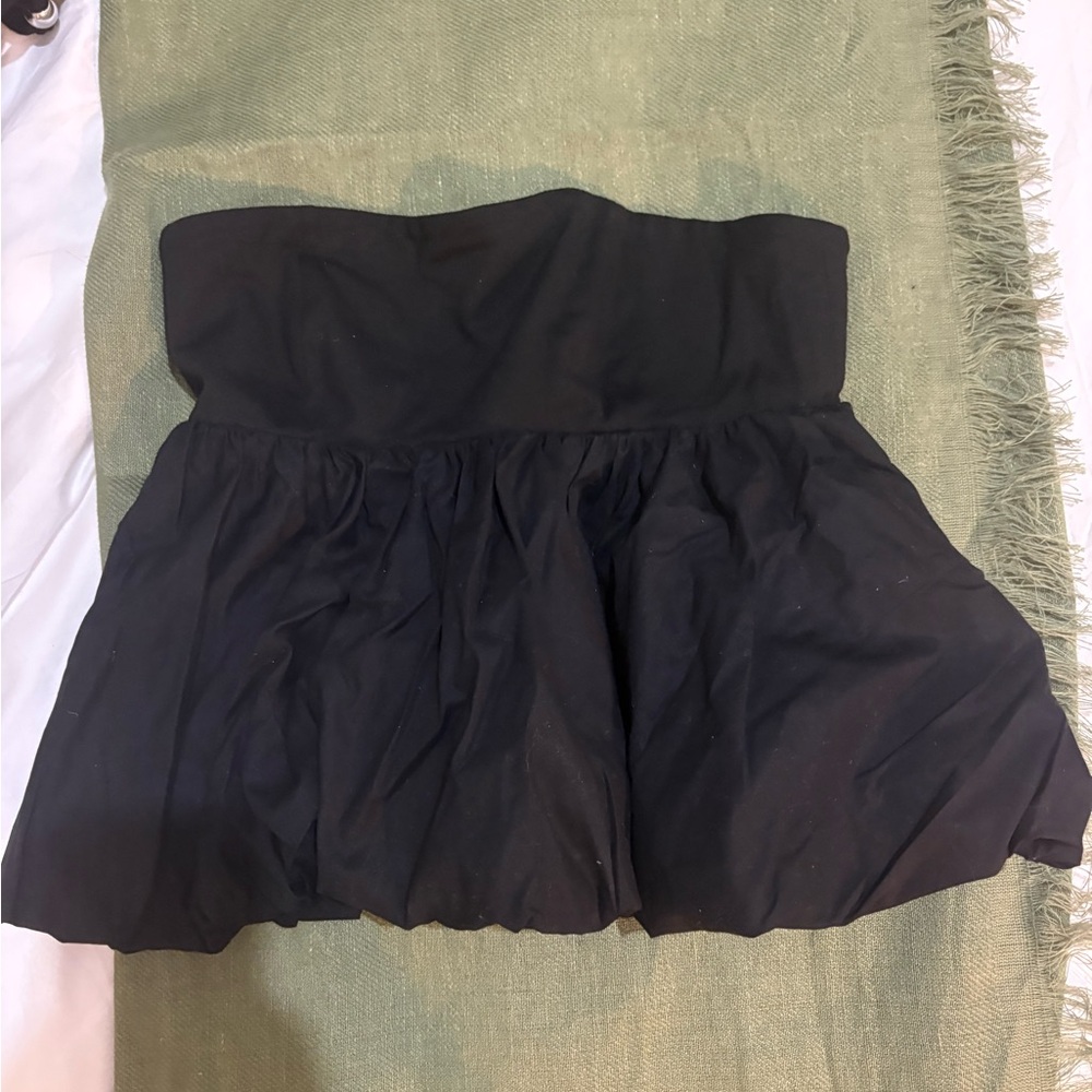 Reformation Black Peplum Top